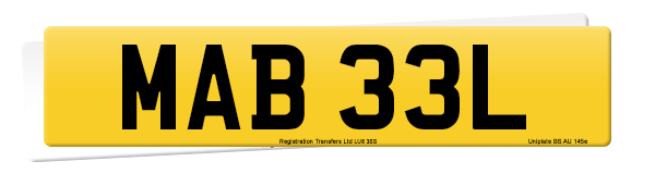 Registration number MAB 33L
